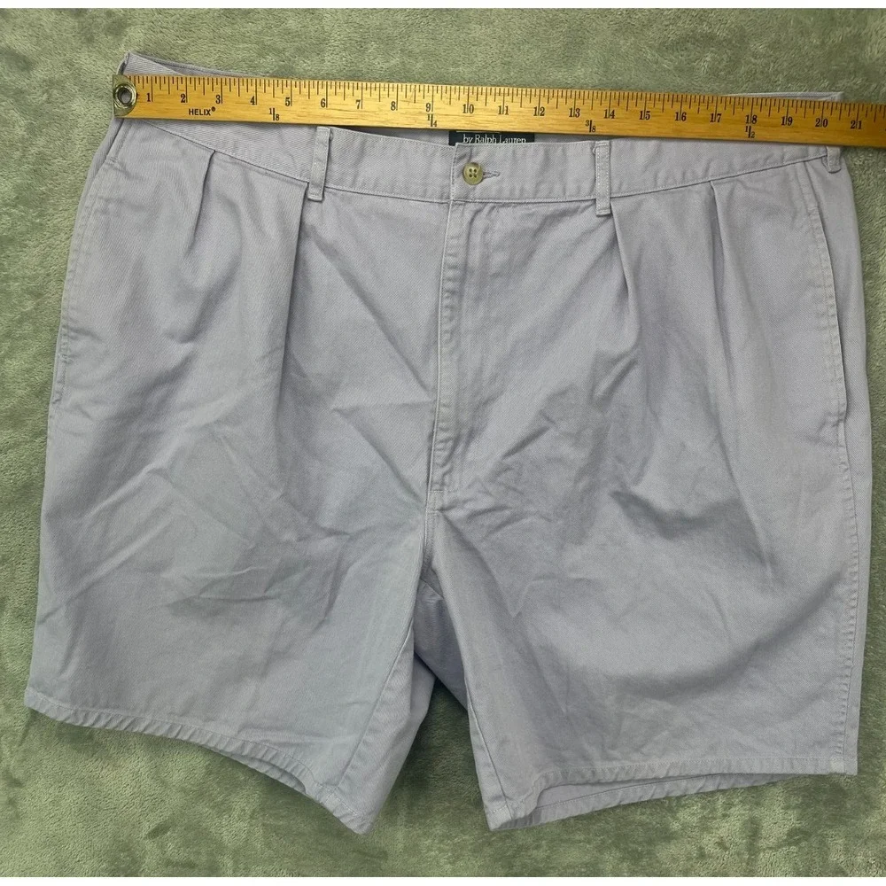 Polo by‎ Ralph Lauren Men's Shorts 42 Light Lavender Pleated Cotton